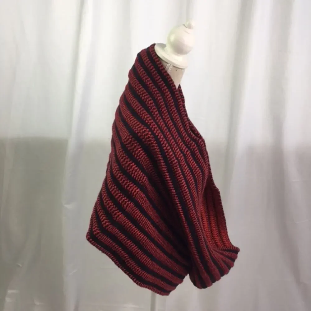 J. Crew Striped Infinity Scarf Red Blue